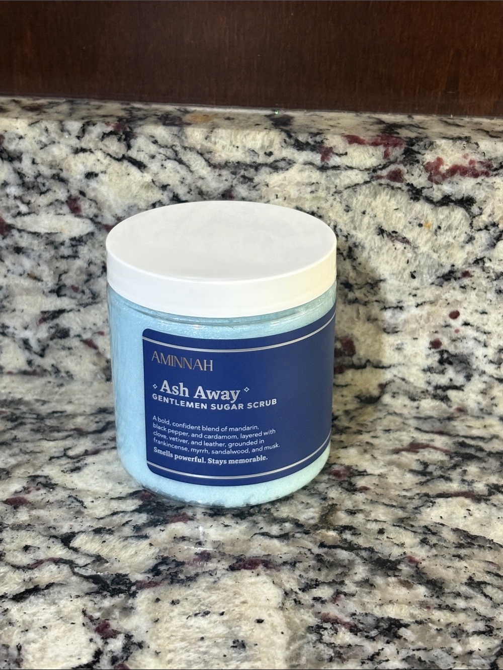 Aminnah Men’s Ash Away Sugar Scrub